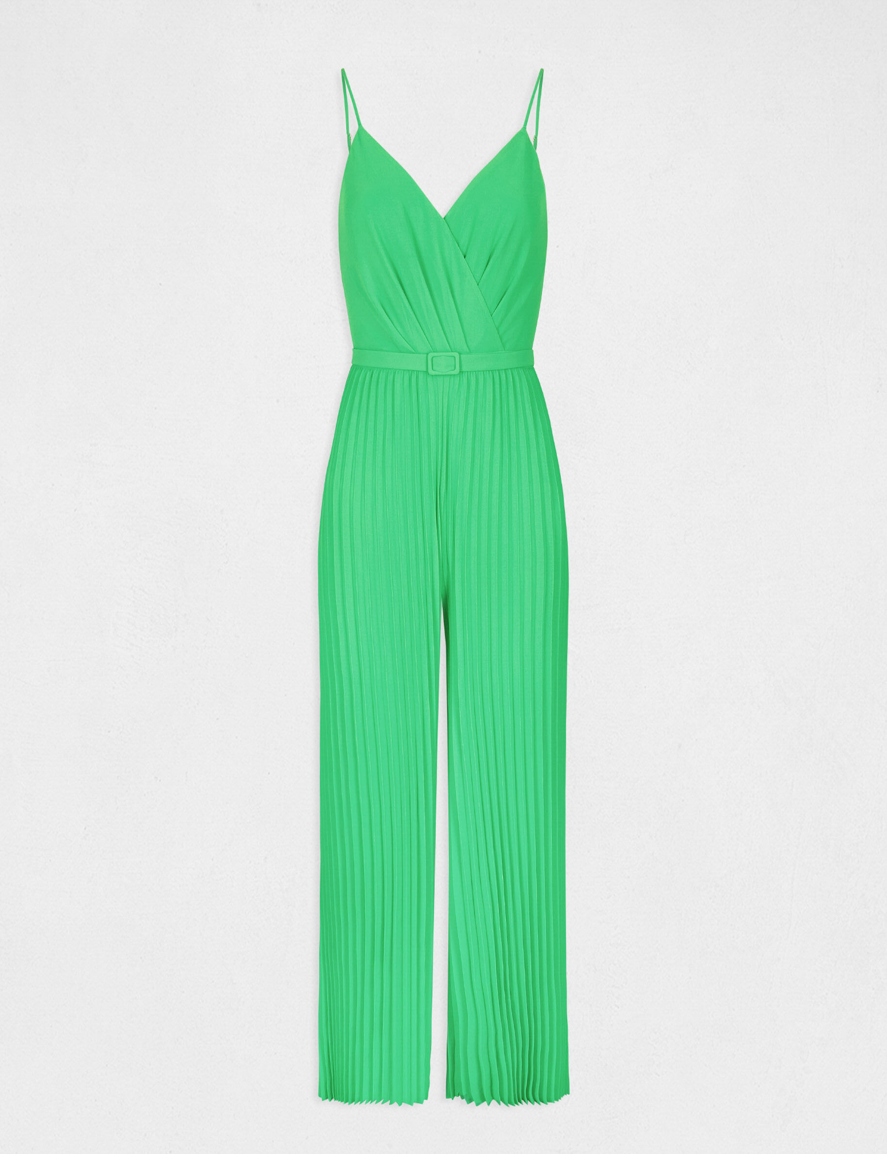 Combinaison large plissée avec dos nu vert femme - vert