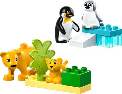 LEGO DUPLO Town 10442 Villdyrfamilier: Pingviner og løver