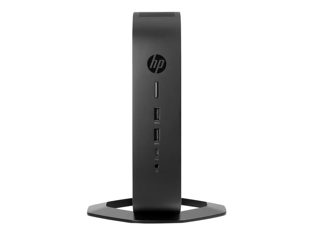 HP t740 - Tynd klient - SFF - 1 x Ryzen Embedded V1756B / op til 3.6 GHz - RAM 8 GB - flash 32 GB - Radeon Vega 8 - Gigabit Ethernet - HP ThinPro - skærm: ingen