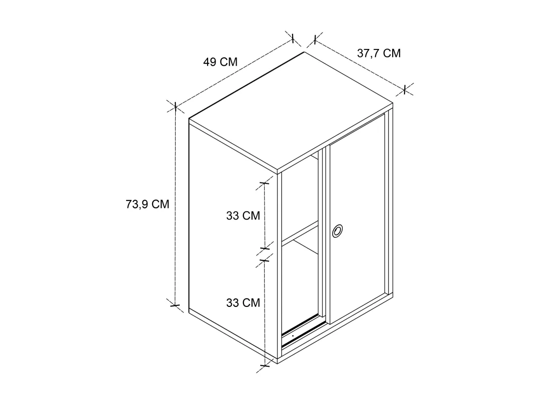 Armoire de bureau Armoire à dossiers Ulas 2x