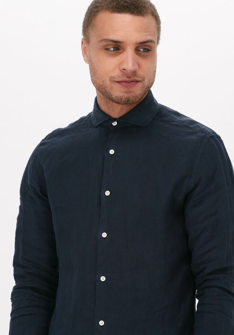 THE GOODPEOPLE donkerblauwe the goodpeople casual overhemd soho