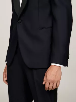 Jaqueta de smoking slim fit com abotoamento simples