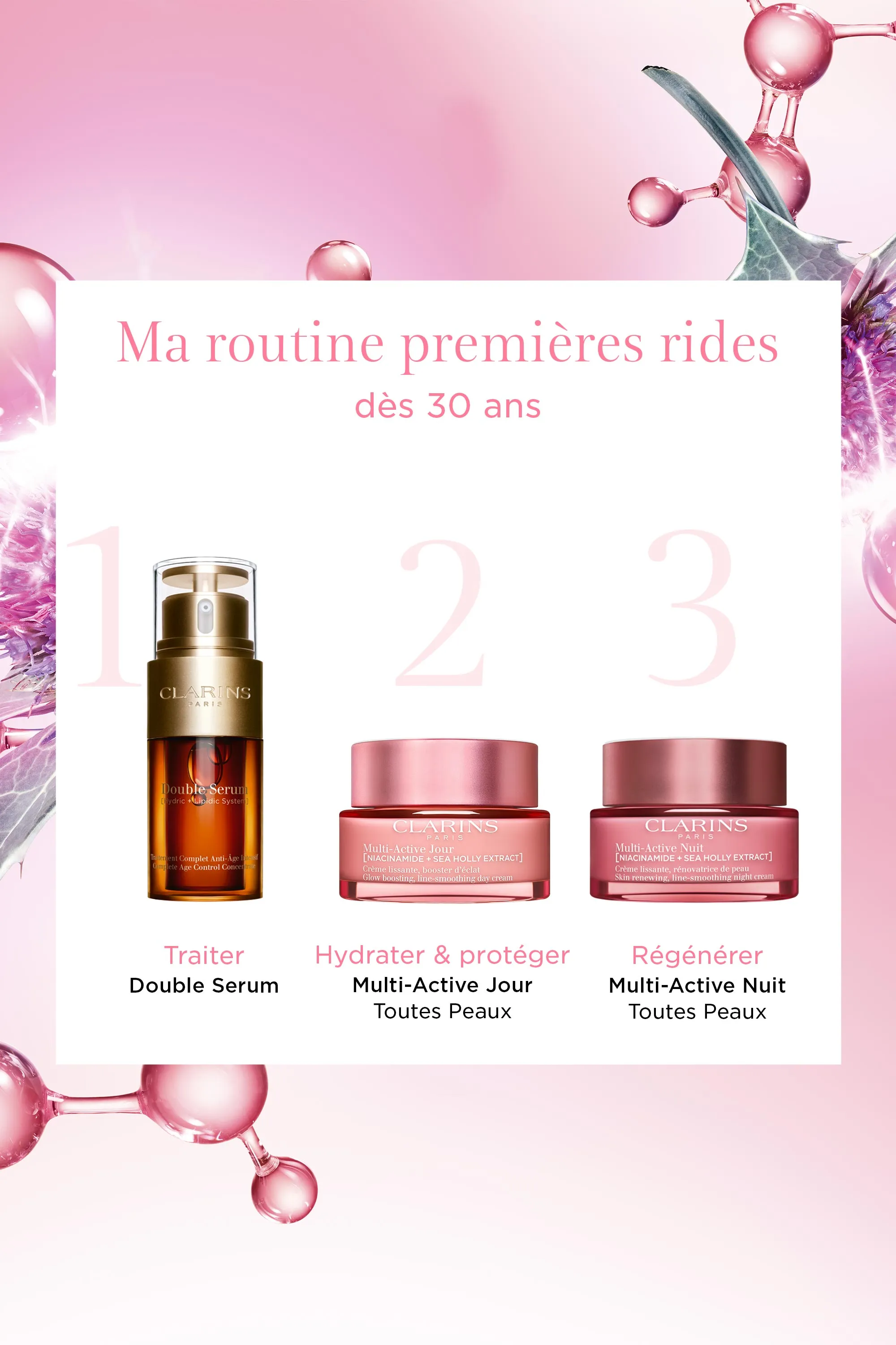 Clarins Crème lissante Multi-Active Nuit tous types de peaux-50 ml