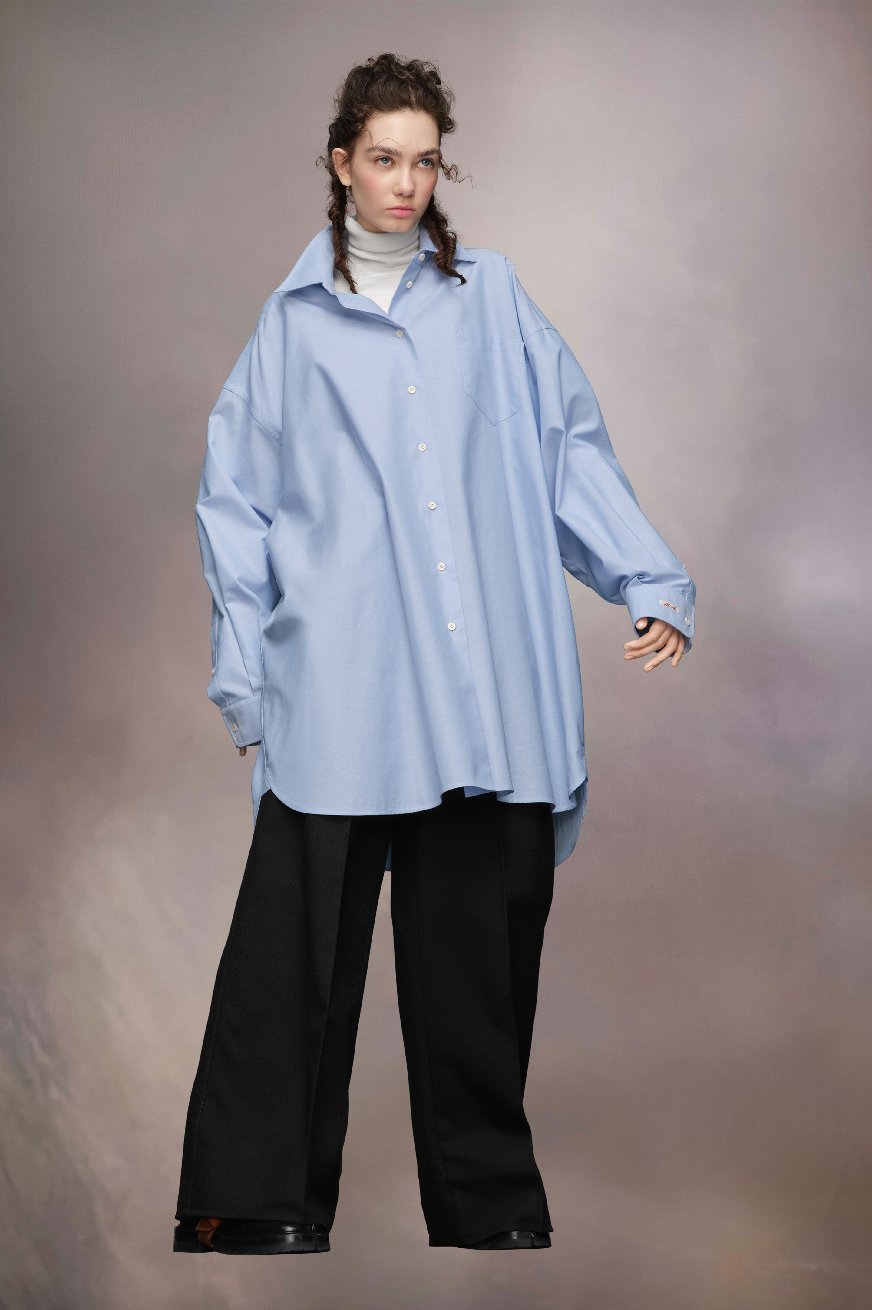 Robe chemise Bleu Clair