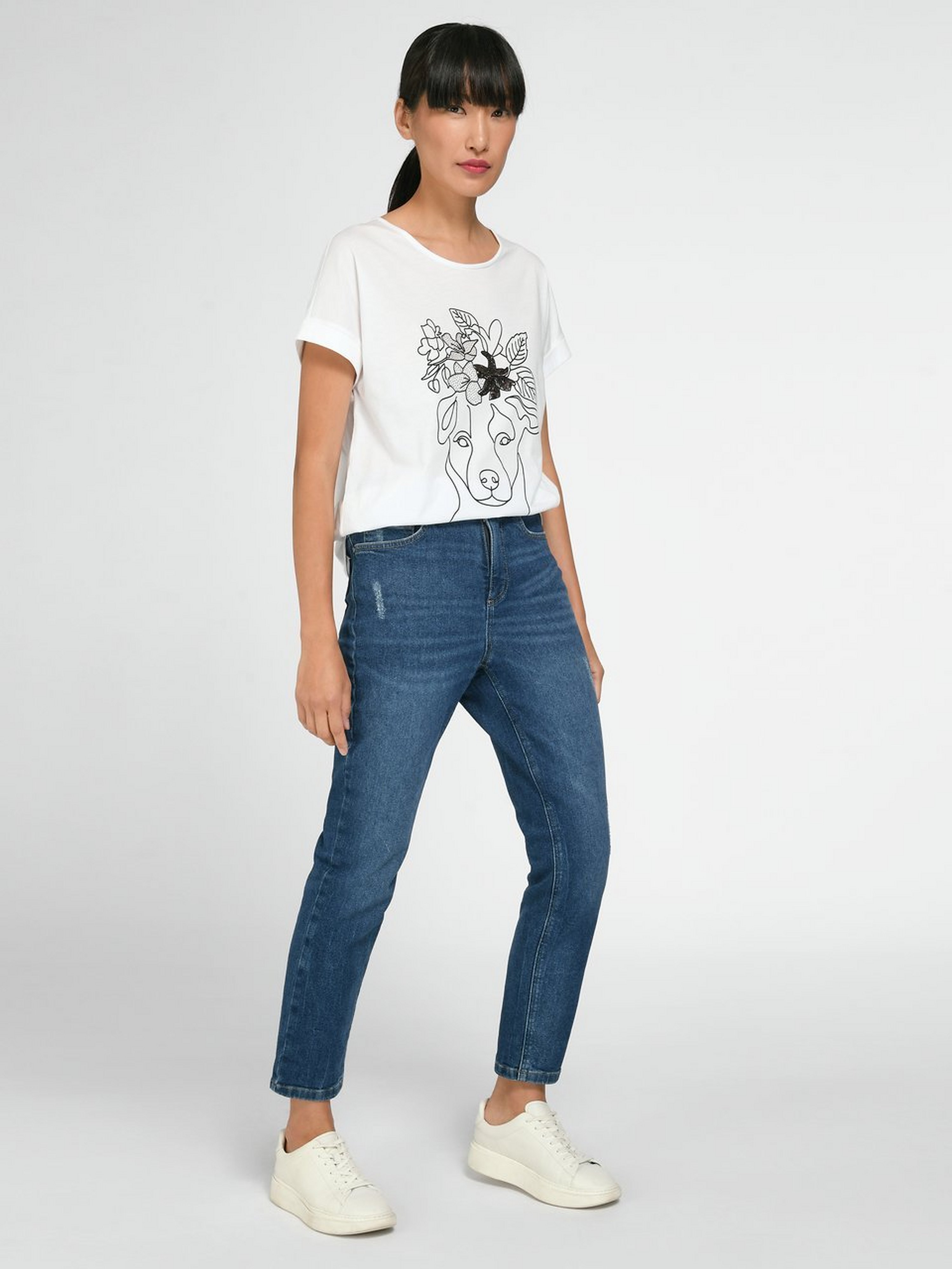 Rundhals-Shirt