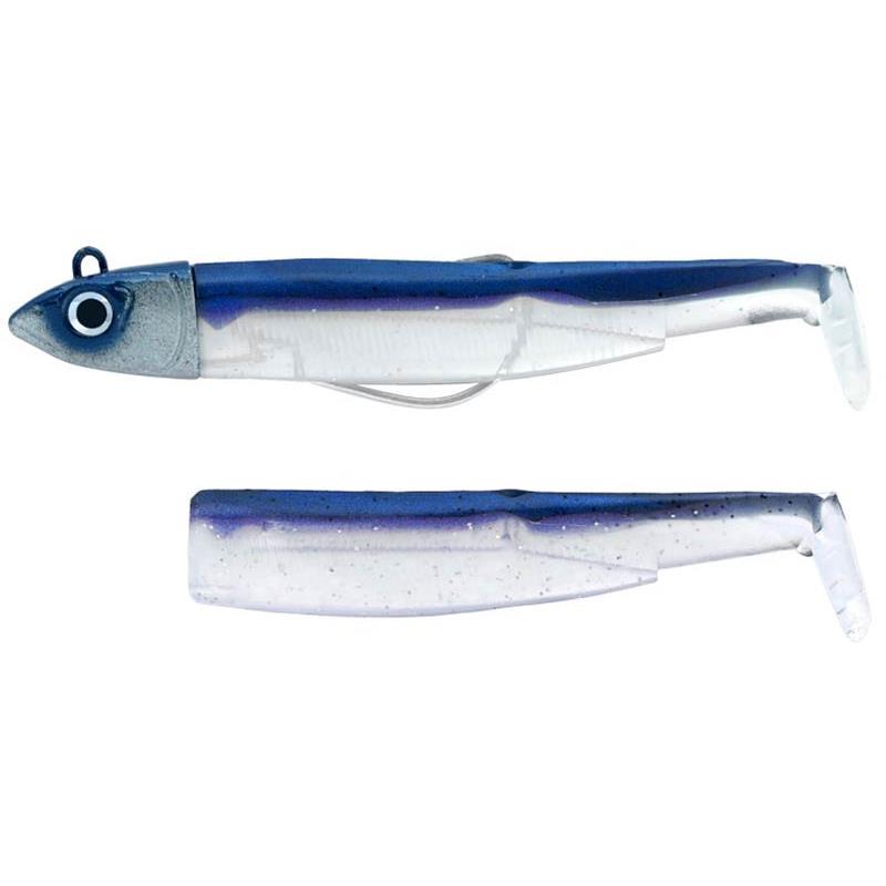 Kit Leurre Souple Armé Fiiish Combo Black Minnow 105 + Tête Plombée Offshore