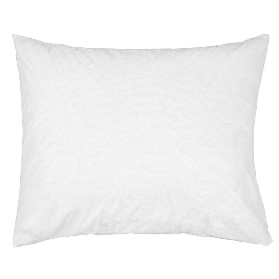 Waterdichte kussenbeschermer badstof - wit - 60x70 cm - 2 stuks