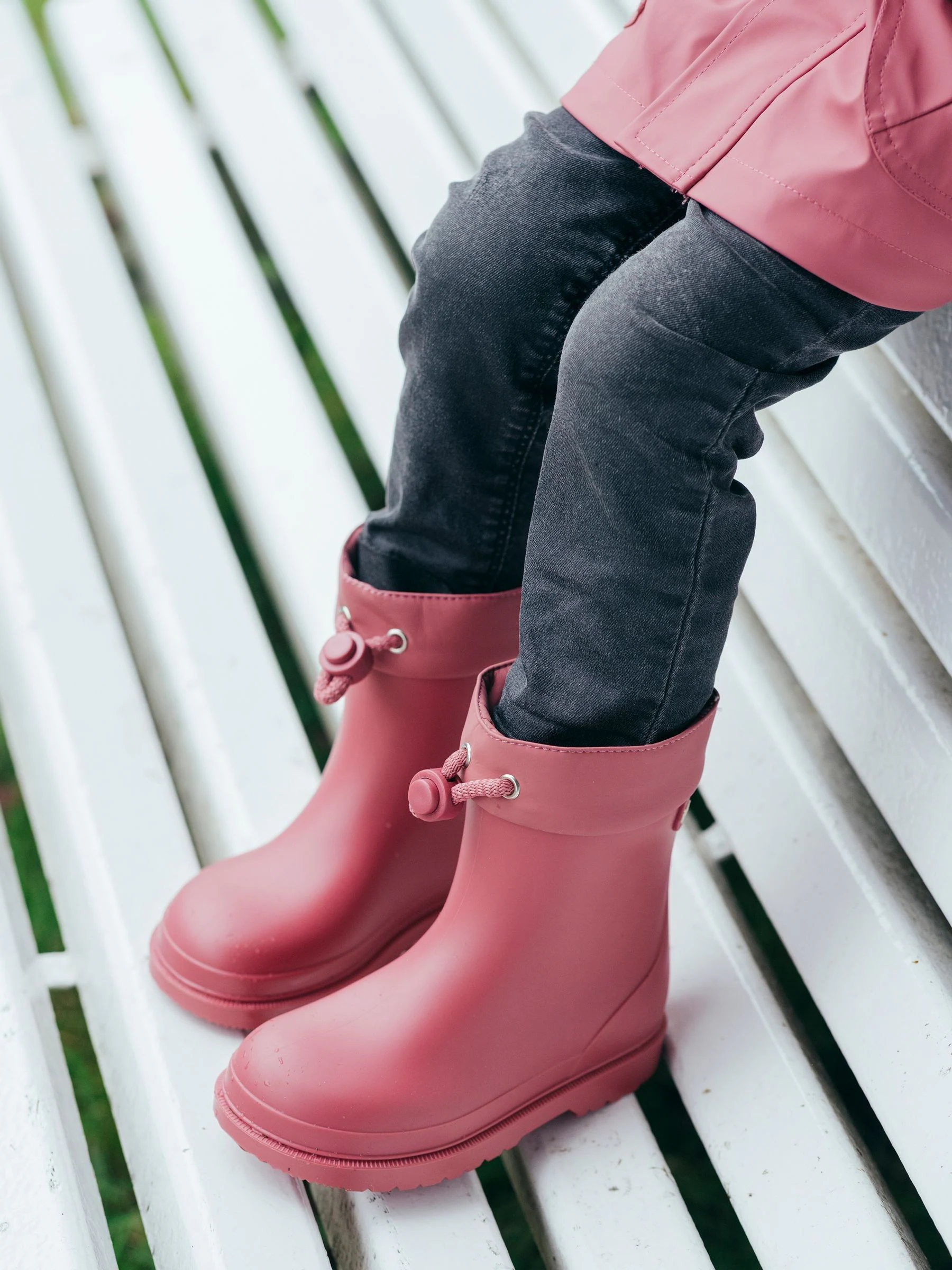 Framboosroze - Igor waterdichte Bimbi Euri enkellange regenlaarzen
