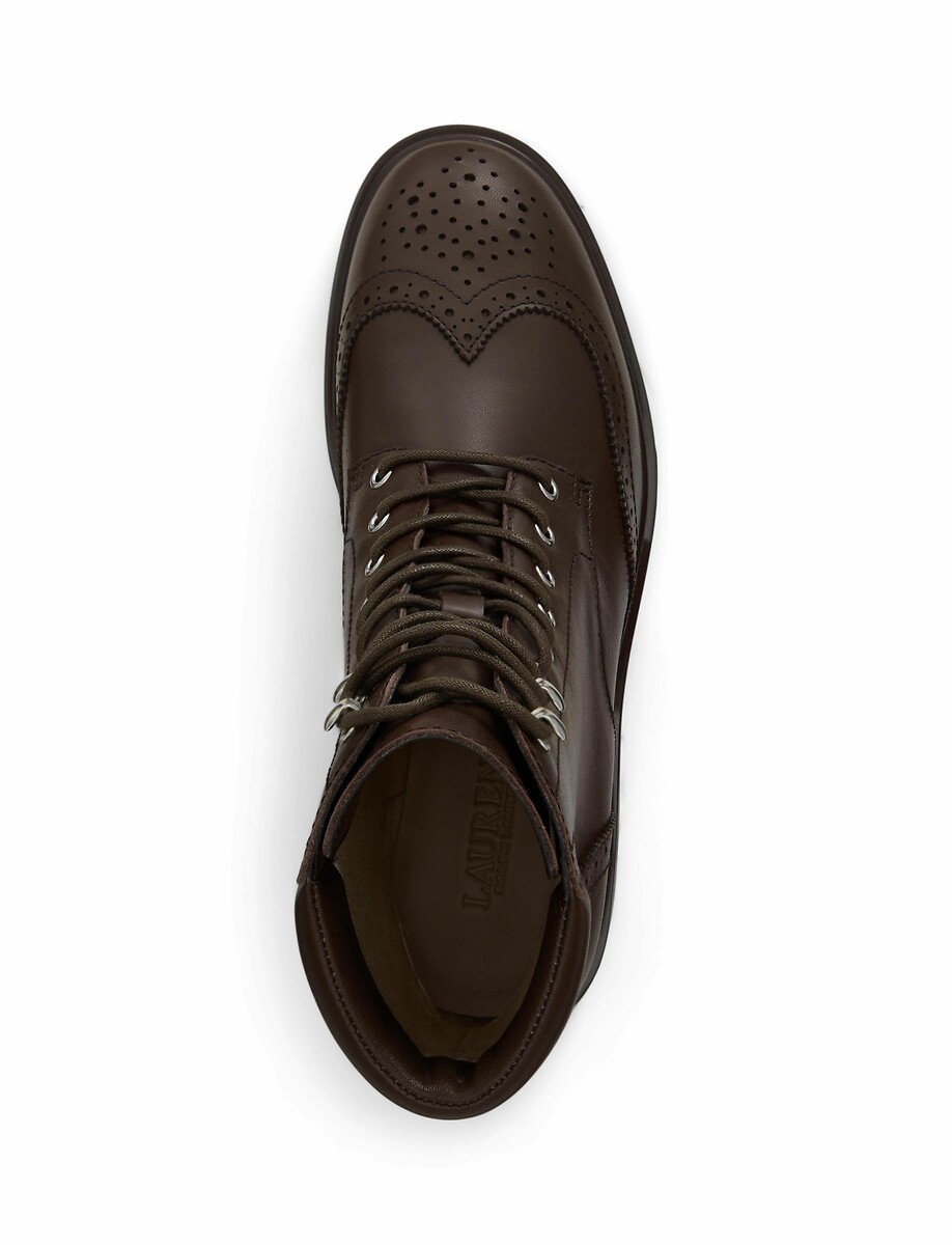 LAUREN RALPH LAUREN<br>Botas de tornozelo com cadarço Allyson em couro liso