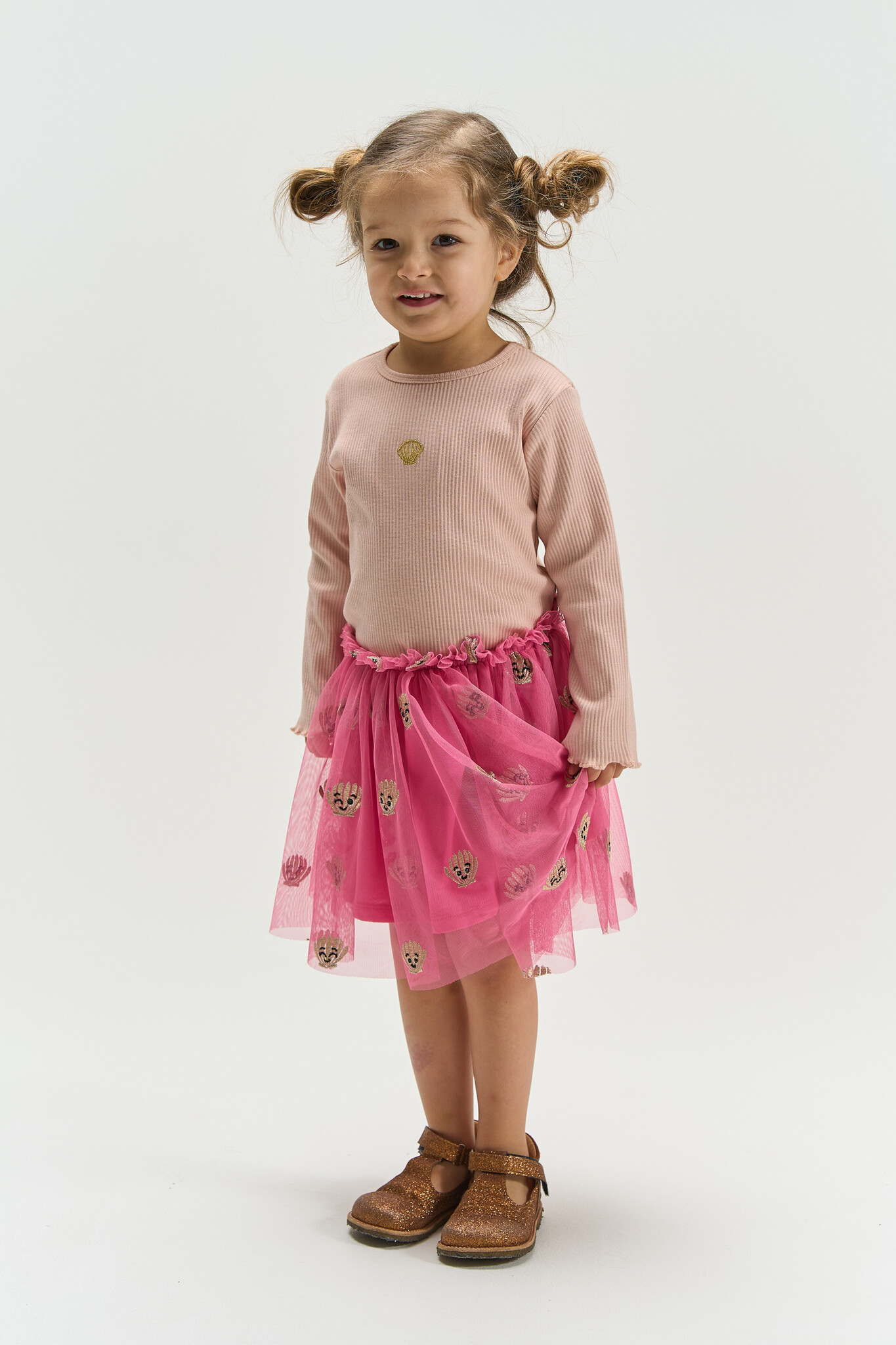 The New Siblings The New Siblings skirt Tulle cashmere rose emb