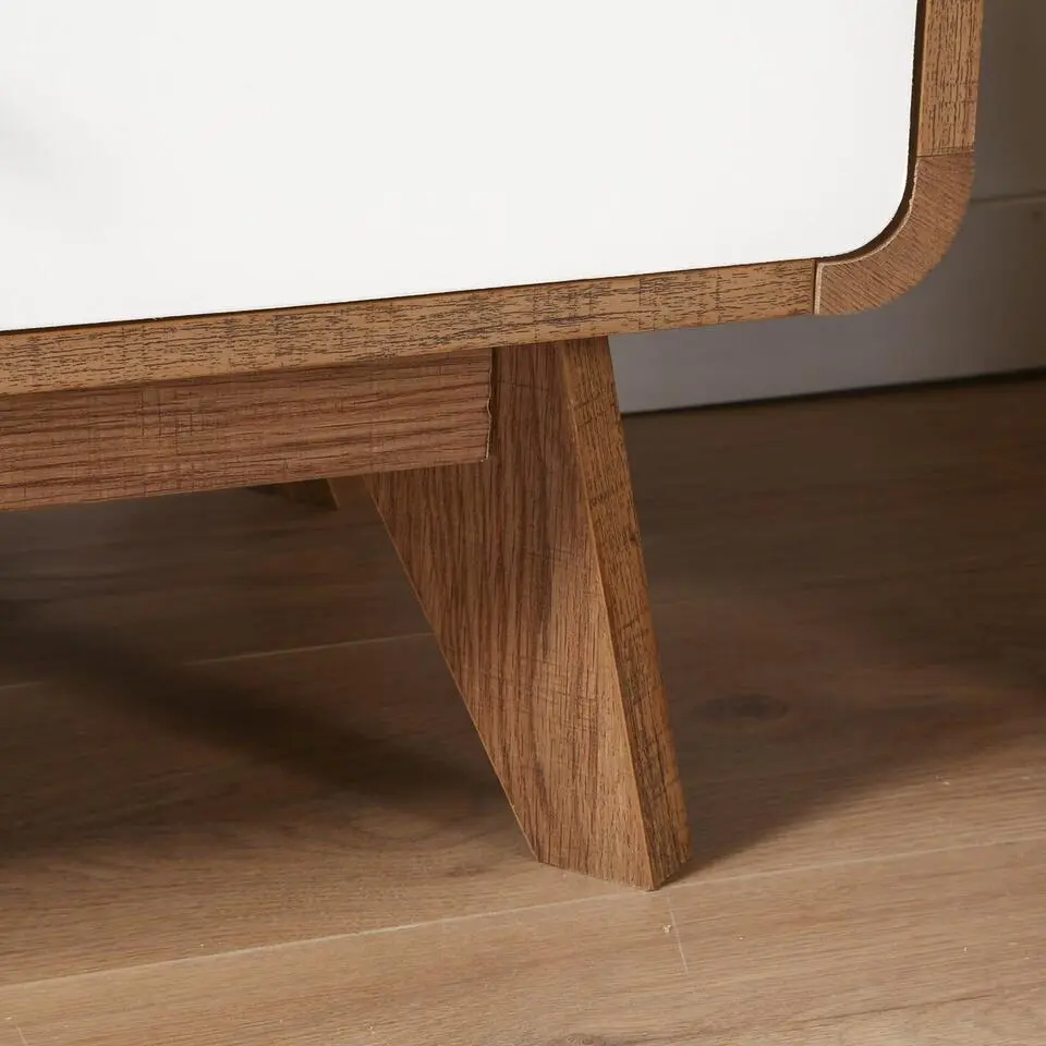 CALICOSY - Ladekast ALBURA - Donker hout - 75.5x120x39 cm