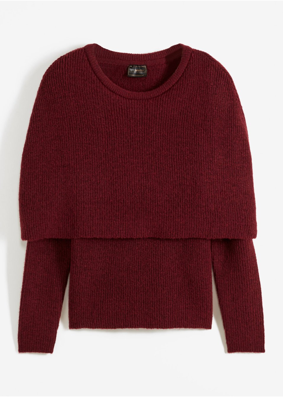 Pull avec empiècement cape modulable