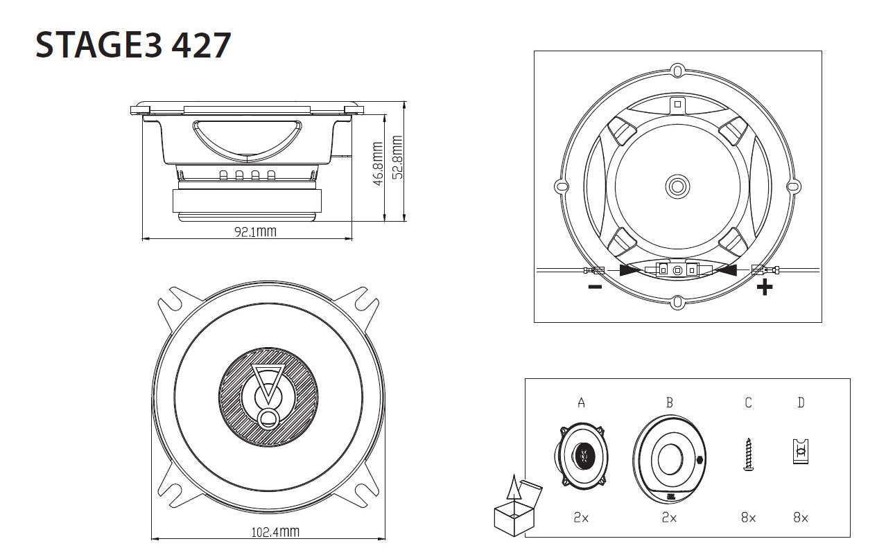 2-Weg Lautsprecher Stage3 427Koaxial-Lautsprecher