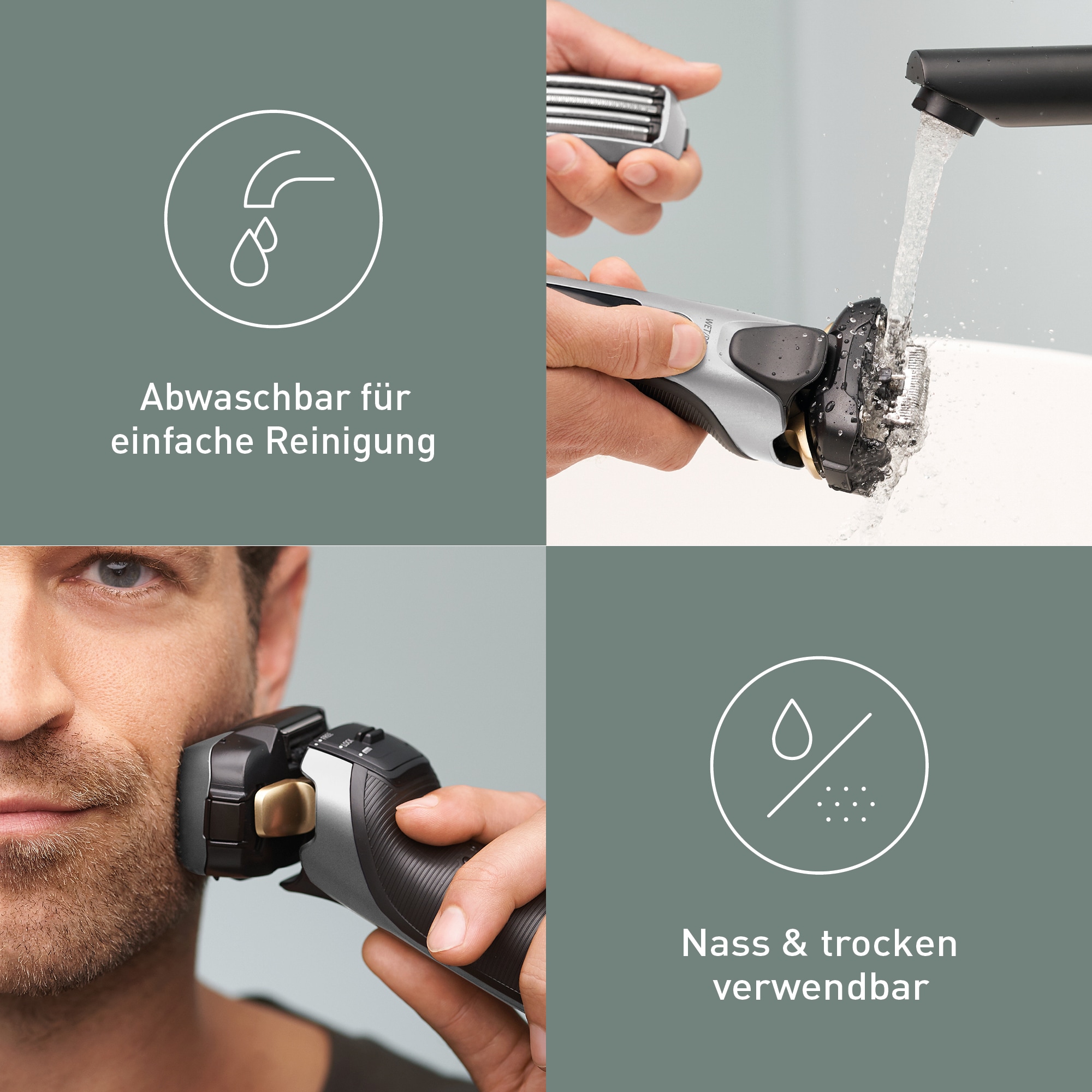 Panasonic Elektrorasierer »ES-LV69-S803« ausklappbarer Langhaarschneider 5-Klingen-Premium Nass-Trocken-Rasierer