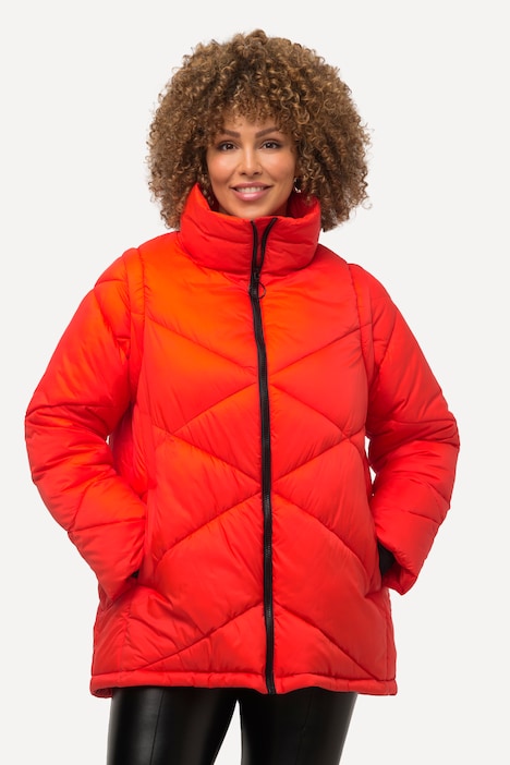 HYPRAR 2-in-1-Pufferjacke, Ärmel abnehmbar, Stehkragen
