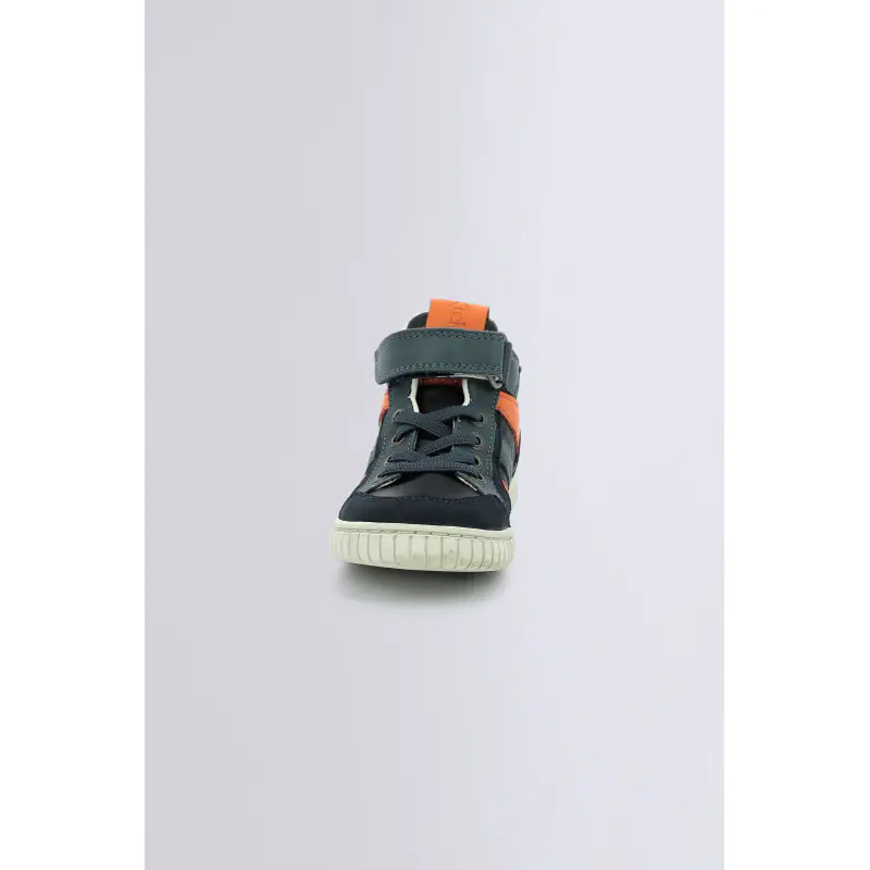 WINCKY CDT MARINE GRIS ORANGE (24-38) SNEAKERS HAUTES Cuir Garçon