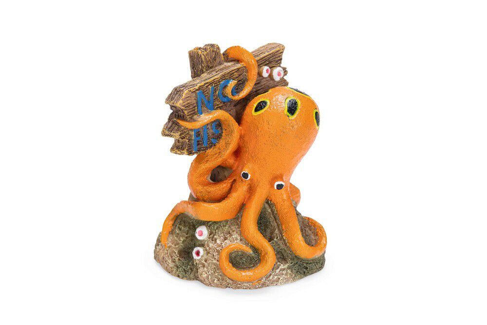 Beeztees No Fishing Octopus - Aquarium Ornament - Oranje