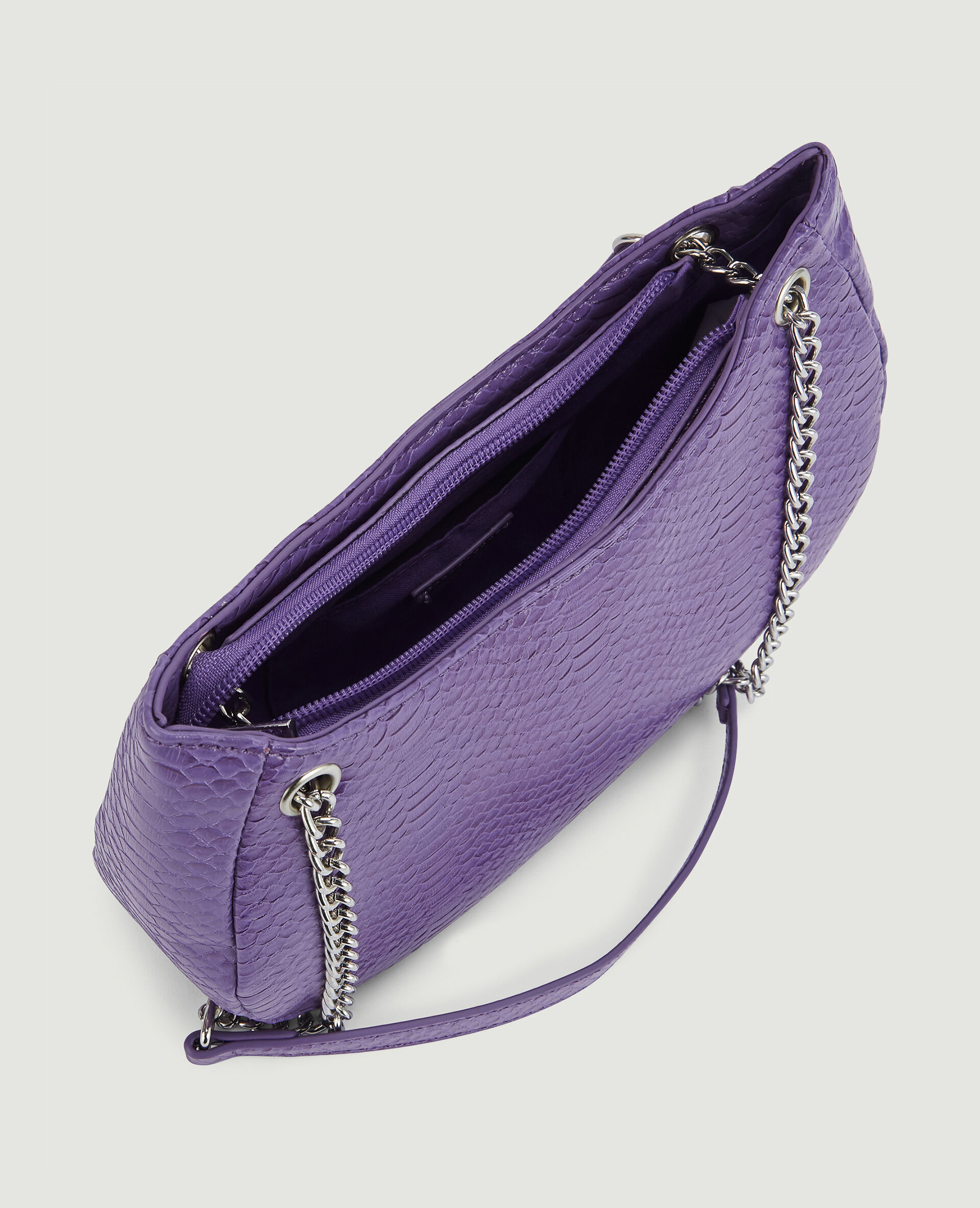 Sac rigide effet serpent - Violet
