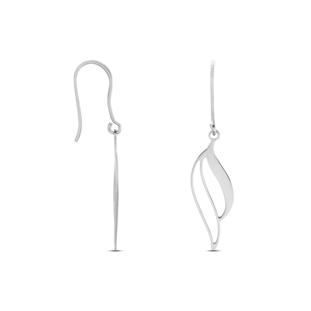 Boucles D'oreilles Pendantes Argent Blanc Prudent