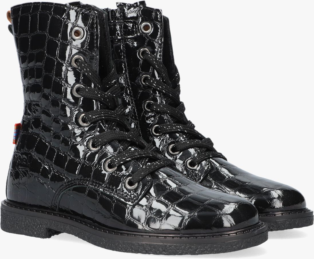 KOEL4KIDS zwarte koel4kids veterboots 11m002