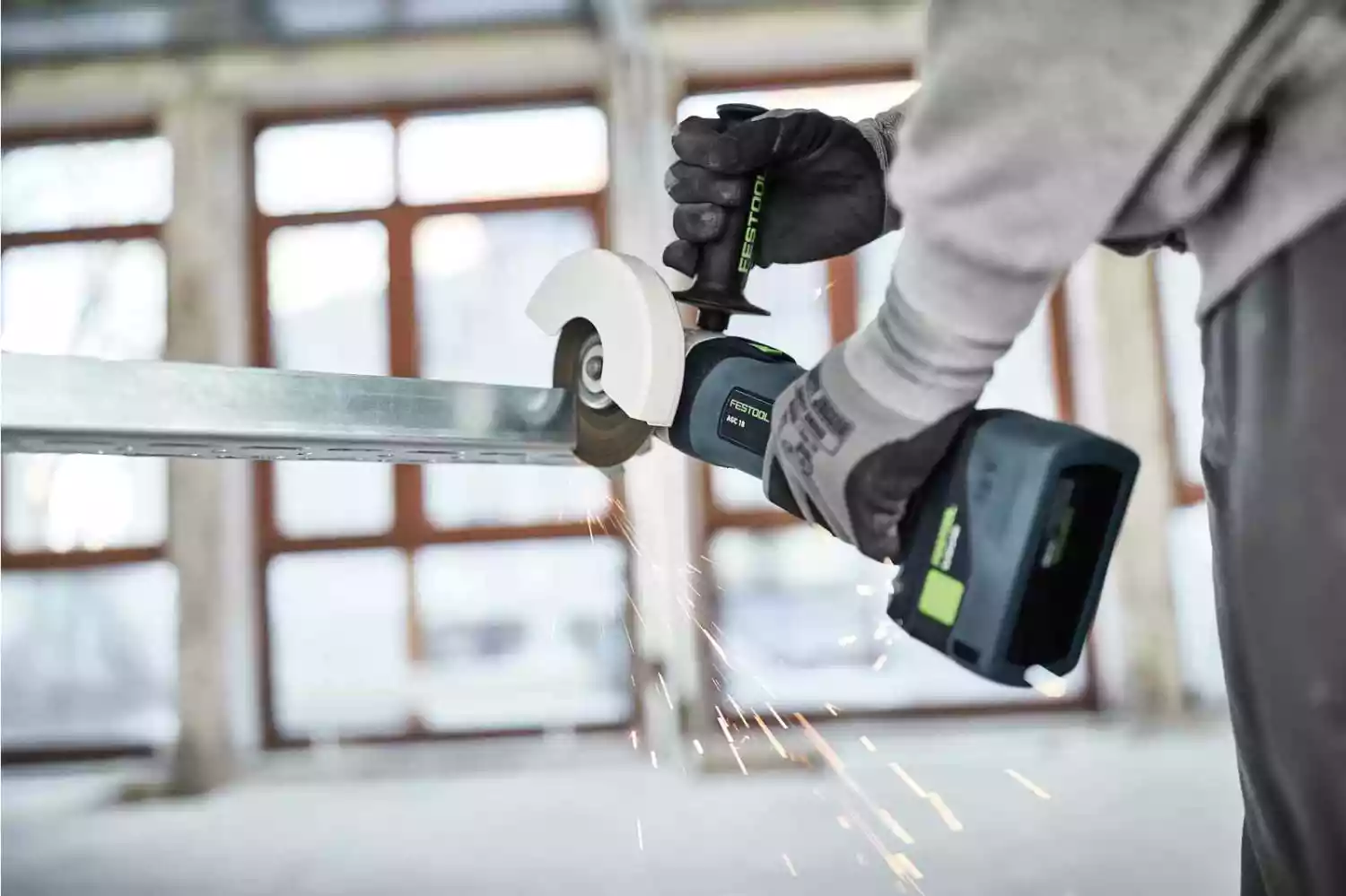 Festool AGC 18-125 EB-Basic 18V Li-Ion accu haakse slijper body in systainer - 125mm