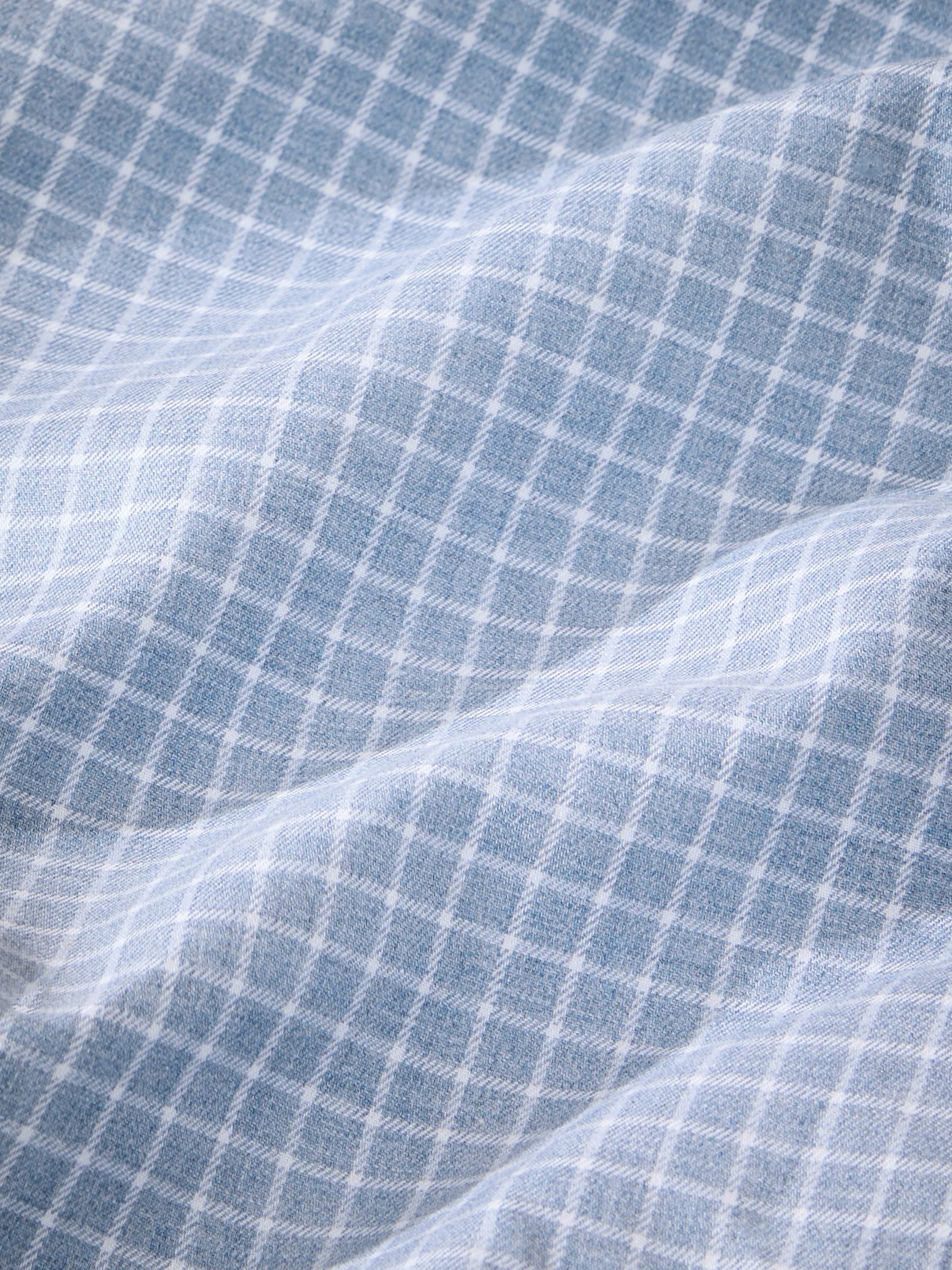 Blauw met rastermotief - Signature premium overhemd met textuur