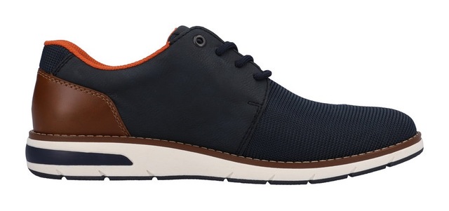 Rieker Sneaker  mit kontrastfarbener Ziernaht, Freizeitschuh, Halbschuh, Schnürschuh