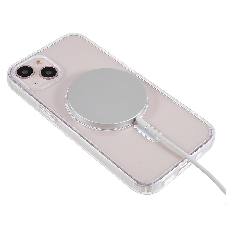 iPhone 13 MagSafe Hybrid Hülle TPU Bumper Air Cushion Fallschutz   Acryl Rückseite - Transparent