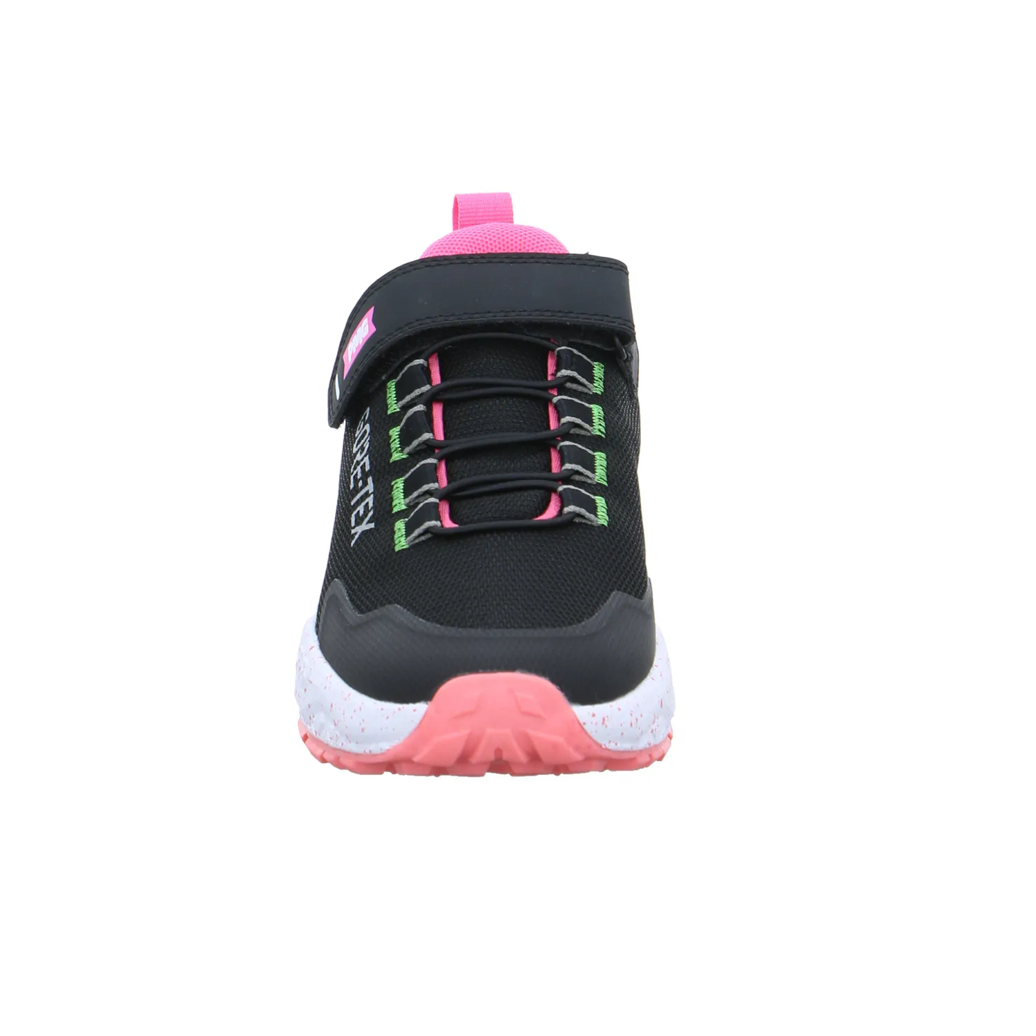 PRIMIGI Mädchen-Halbschuh Klett Schwarz Leder  Sneaker