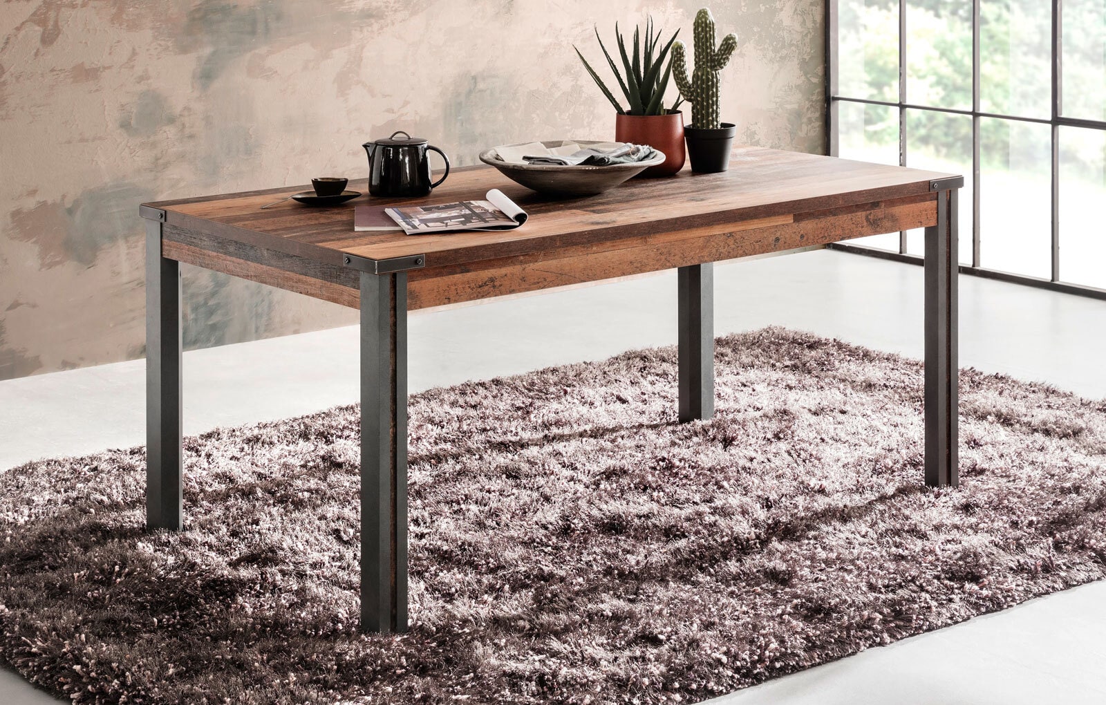 Esstisch Prime Grau/Braun 160 x 77 x 90 cm