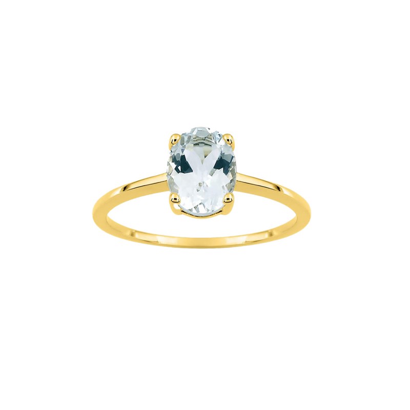 Bague Femme - aigue marine - Or 18 Carats
