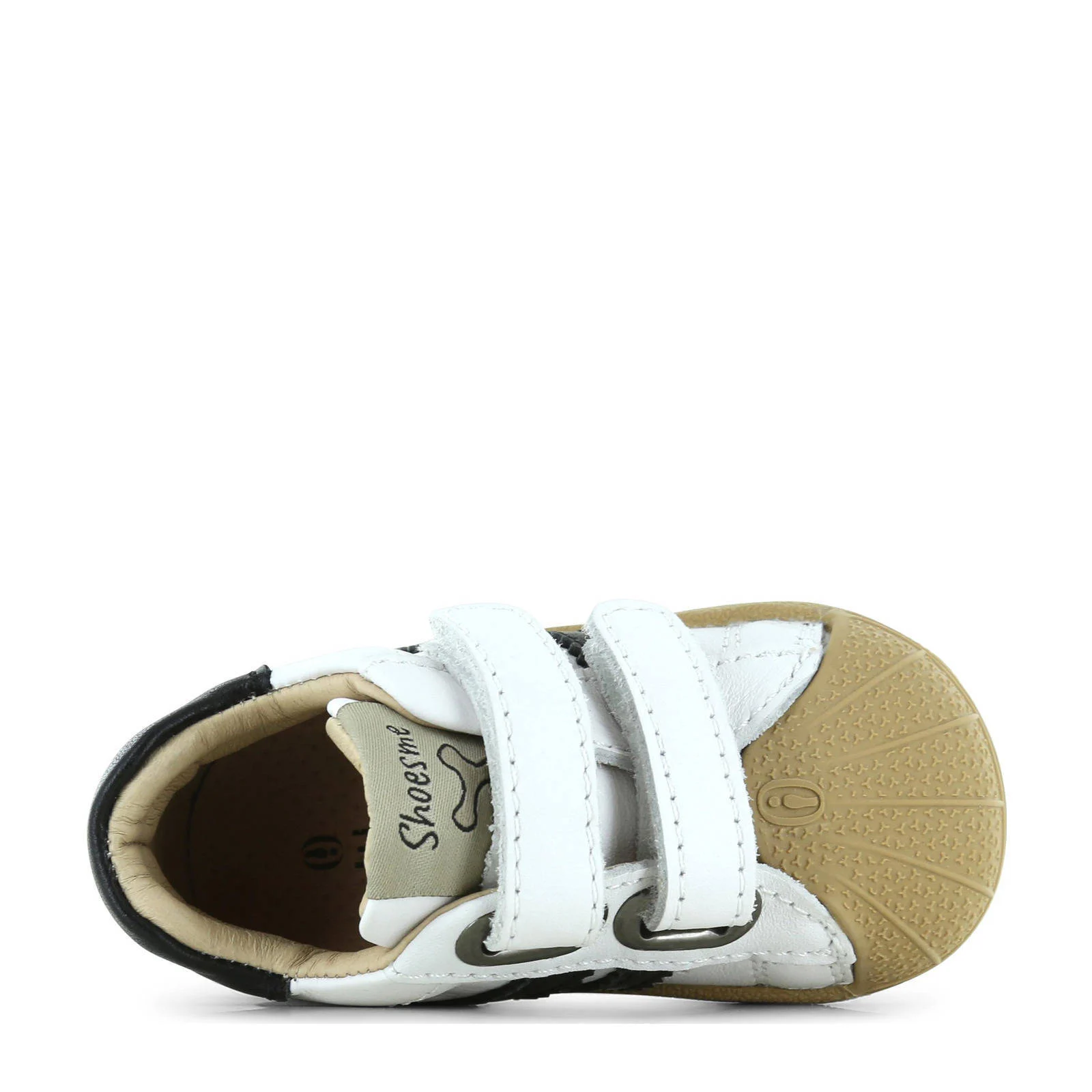Shoesme leren sneakers wit/zwart