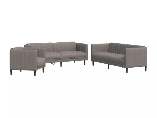 Ensemble de canapés 3 pcs taupe tissu