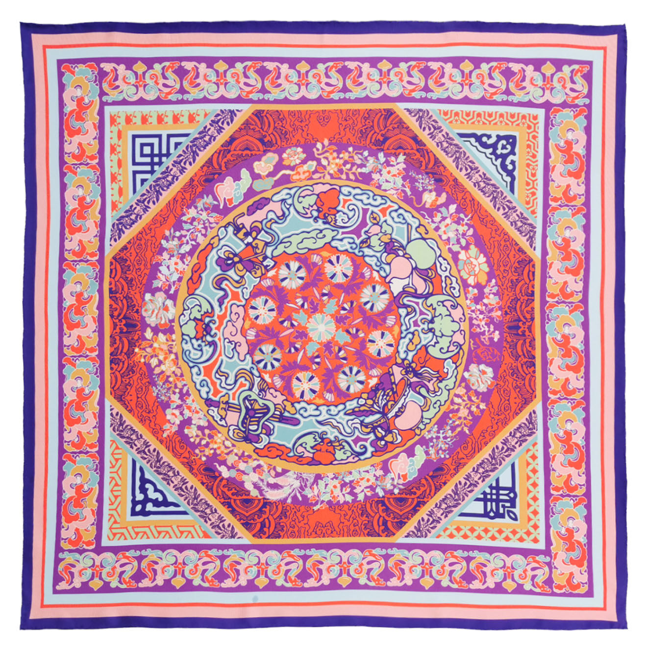 United by PDC Carré de Soie Tyra multicolore - 25x25 cm