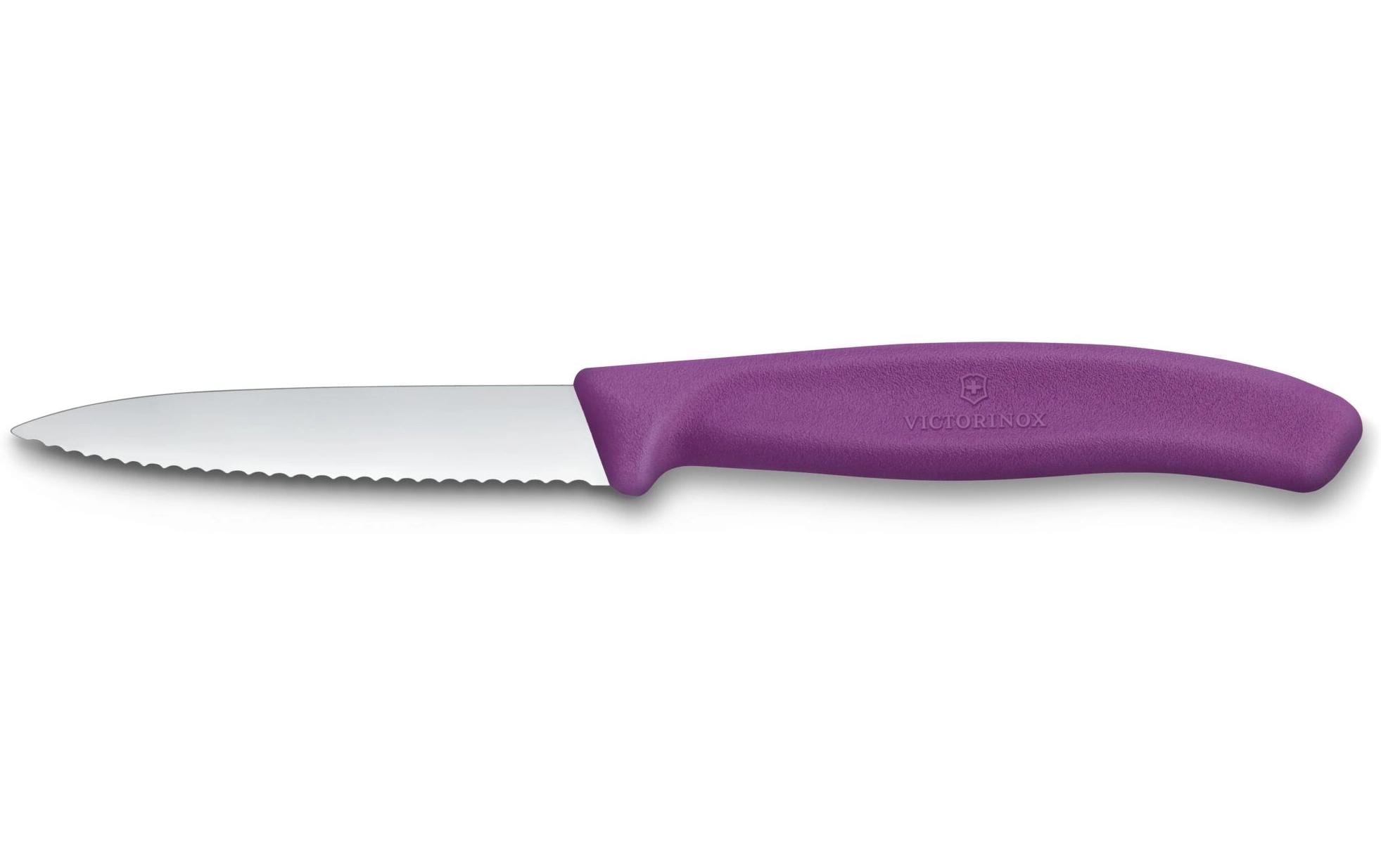 Gemüsemesser Swiss Classic, 8 cm, ViolettPraktisches Gemüsemesser mit Wellenschliff und Mittelspitz