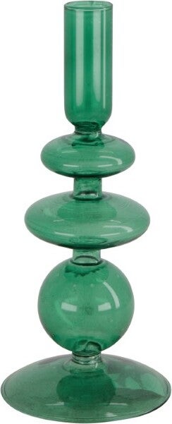Dijk Natural Collections kandelaar groen 8,5 x 8,5 x 19,5 cm