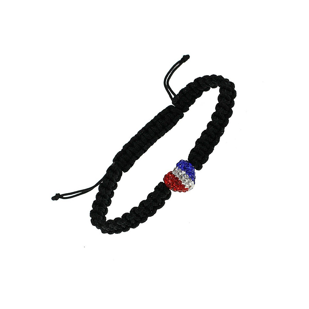 Bracelet drapeau français en Cristal scintillant