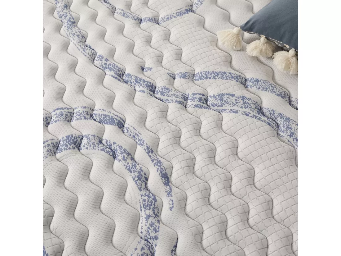 Matelas Perfectsleep 160x200 cm - Mousse HR - Accueil Blue Latex - Très épais 32 cm, Mémoire de forme, Confortable, Face été, hiver - Antibactérien