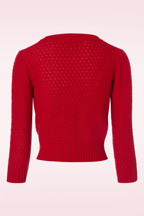Mak Sweater Jennie vest in rood