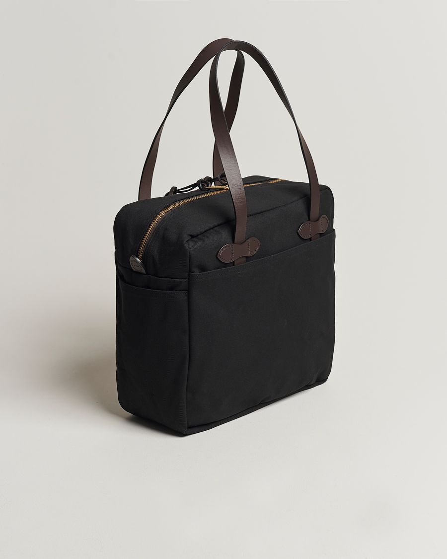Filson Tote Bag With Zipper Black