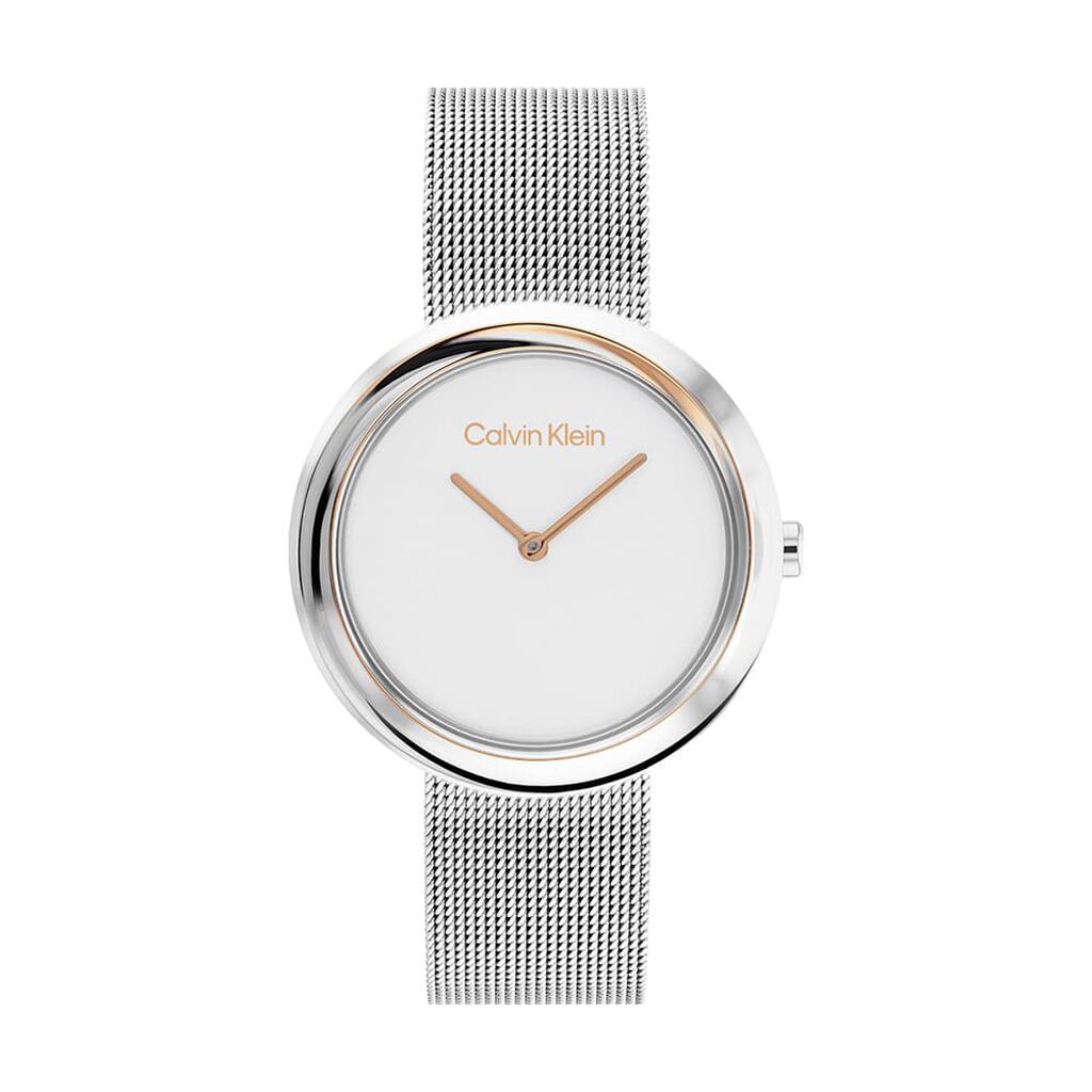 Montre Calvin Klein Twisted Bezel Blanc