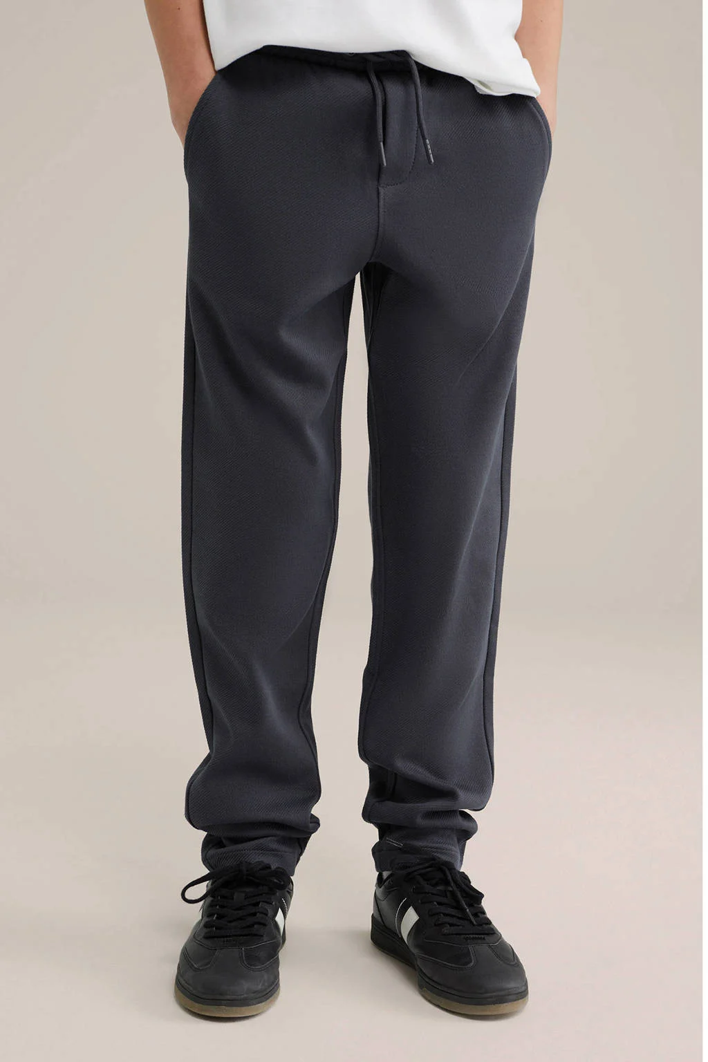 WE Fashion Blue Ridge slim sweatpant antraciet