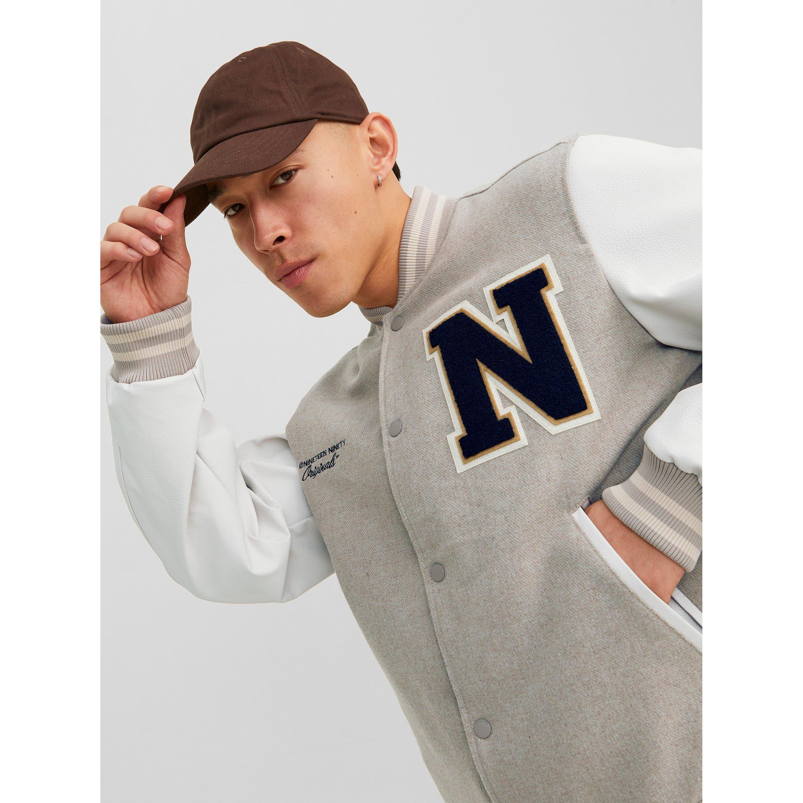 Jack and Jones College Wool Blend Bomber Jacket
