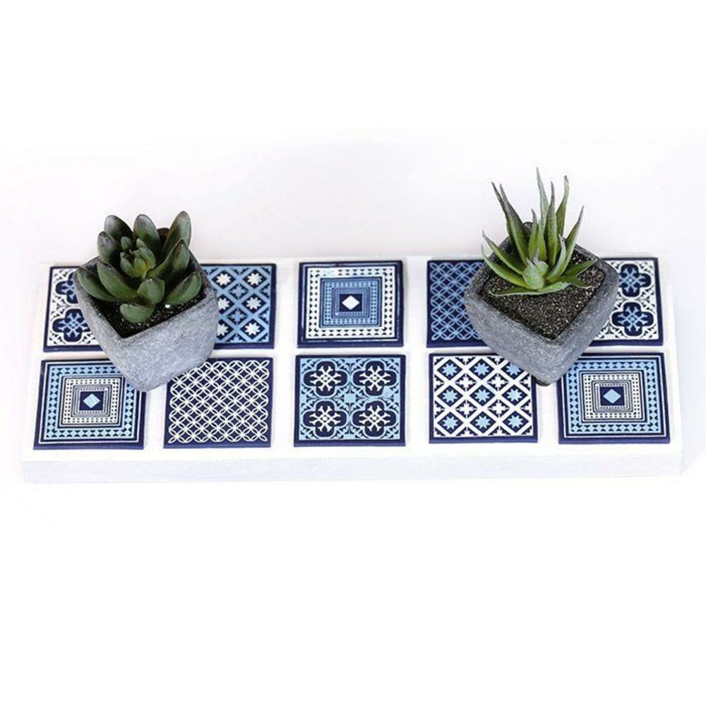 Pochoir pâte polymère carreaux de ciment 11,4 x 15,3 cm