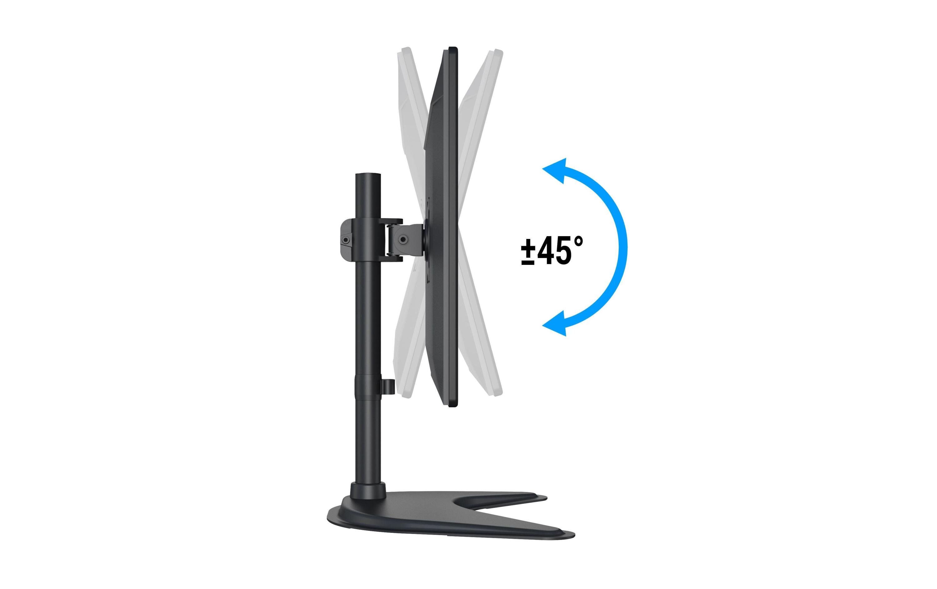 Monitor-Standfuss Basic Single bis 10 kg – SchwarzDeskmount