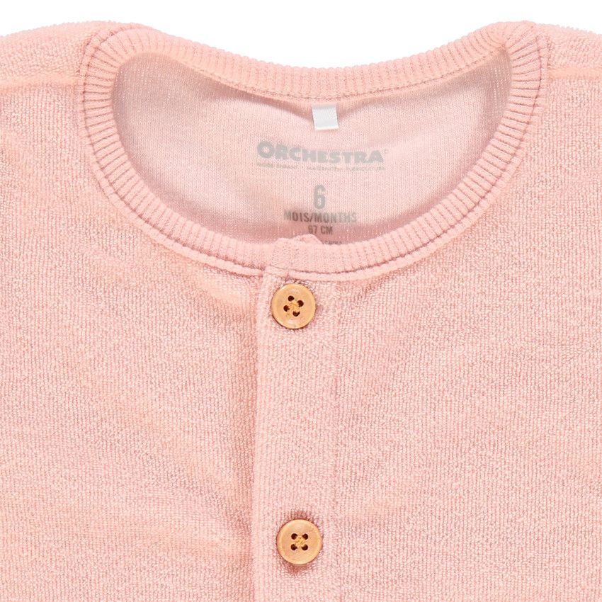 Ensemble 3 pièces print lapin pour bébé fille - Rose