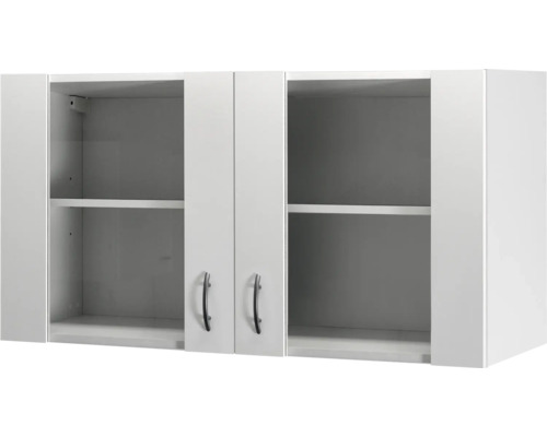 Flex Well wandkast met glazen deur Wito BxDxH 100 x 32 x 55 cm wit mat gedemonteerd scharnier links rechts