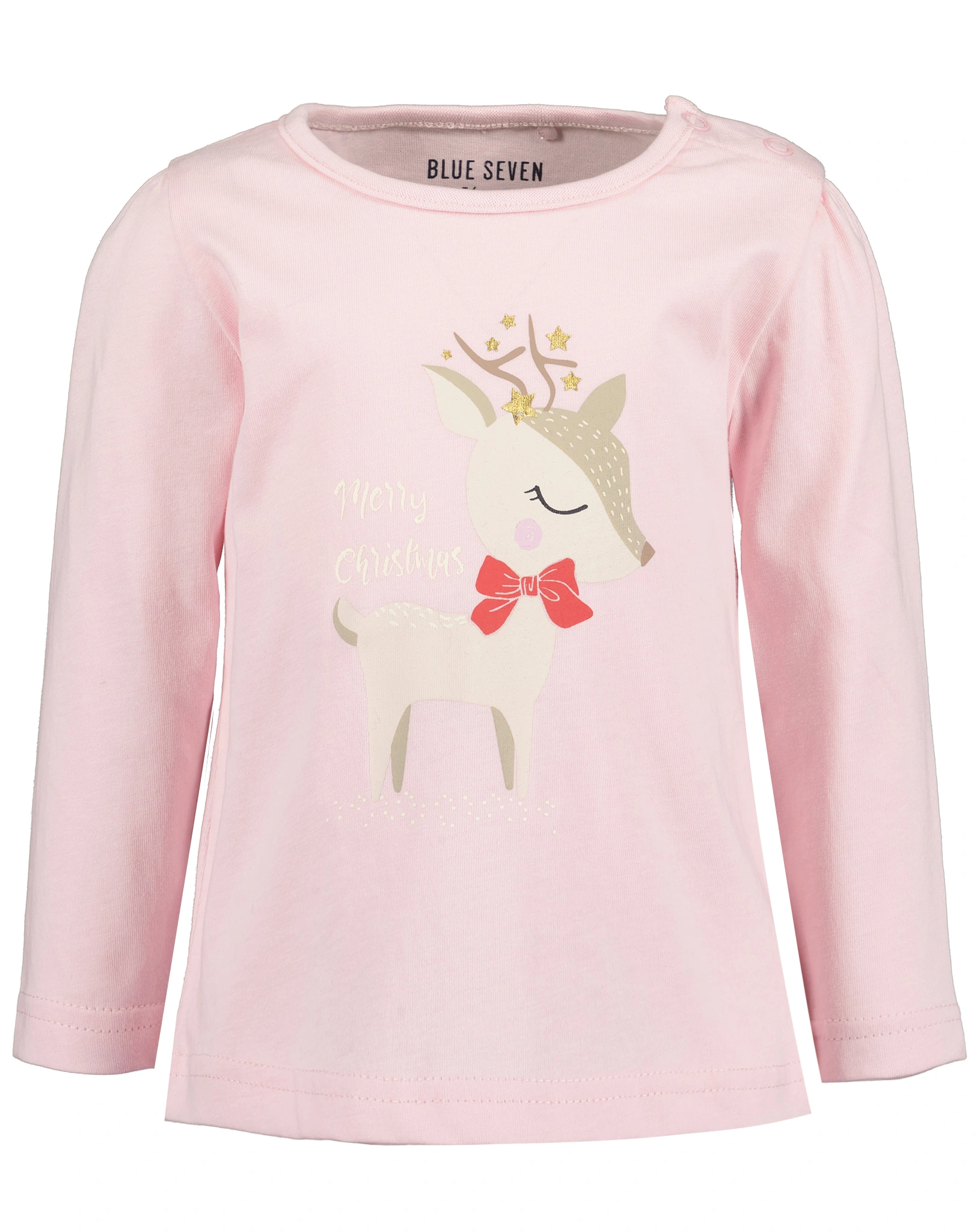 Langarmshirt MERRY CHRISTMAS in rosa