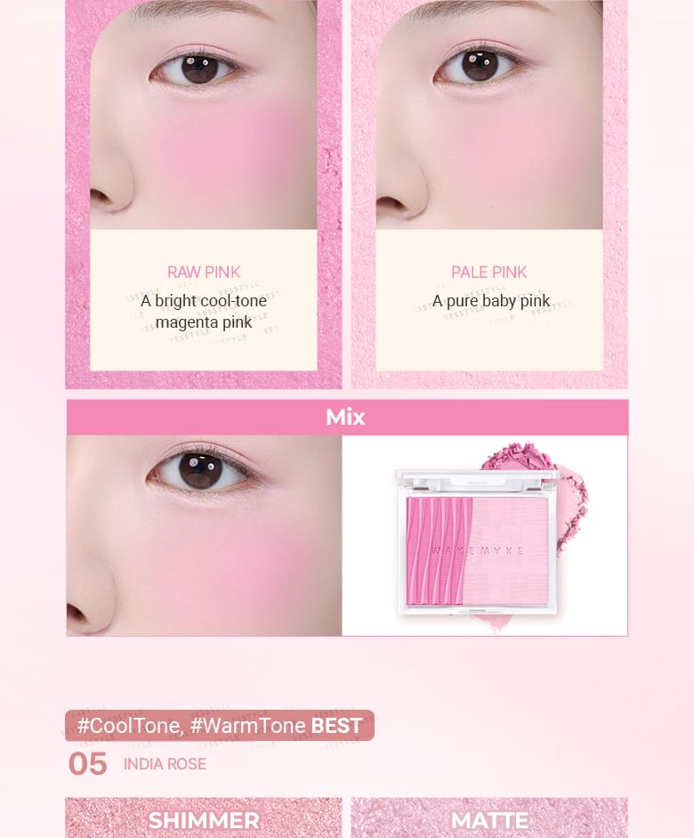 WAKEMAKE - Sheer Layering Dual Blusher - 9 soorten