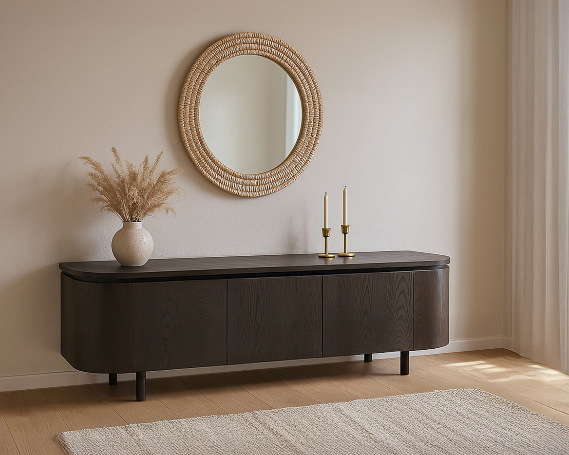 Livingfurn - Tv-meubel Bruin Eikenfineer - 170x43x56cm - Tobago